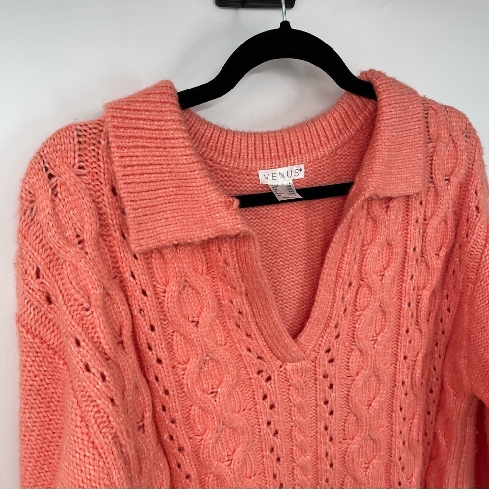 Venus Coral Thick Fuzzy Sweater - Picture 4 of 10